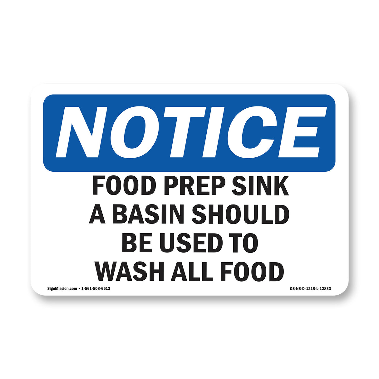 Food Prep Sink Only A Basin Should Be Used