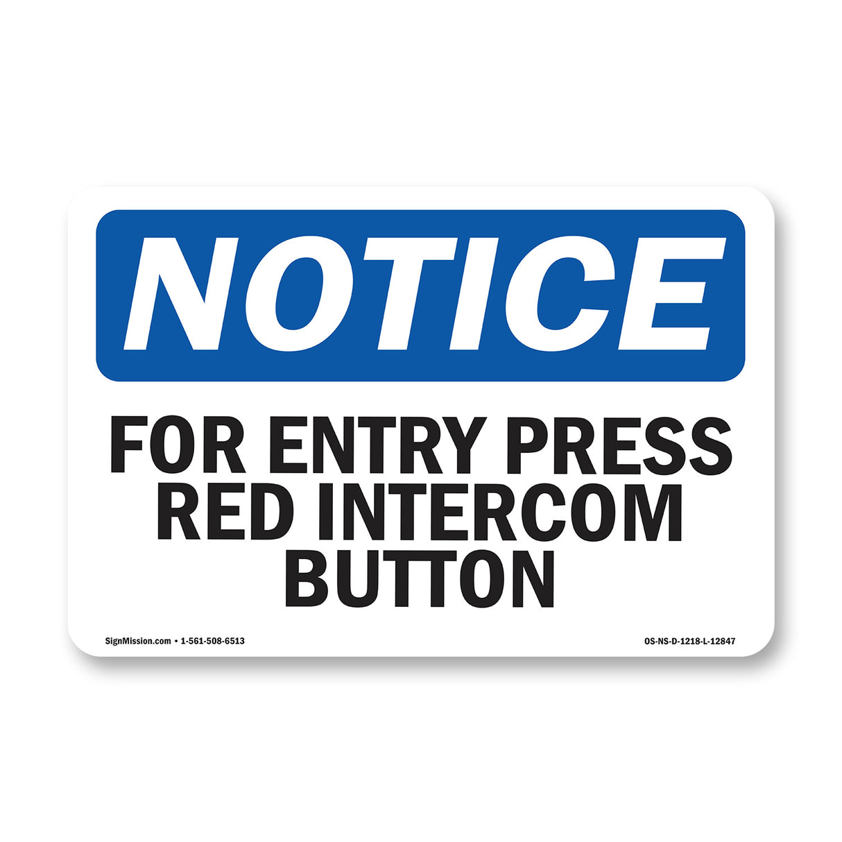 For Entry Press Red Intercom Button