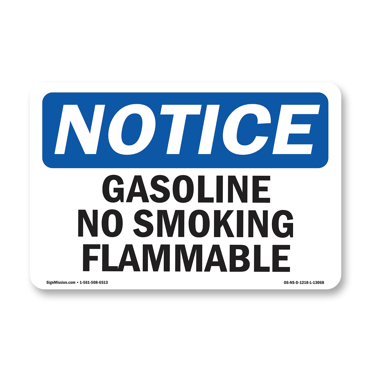 Gasoline No Smoking Flammable