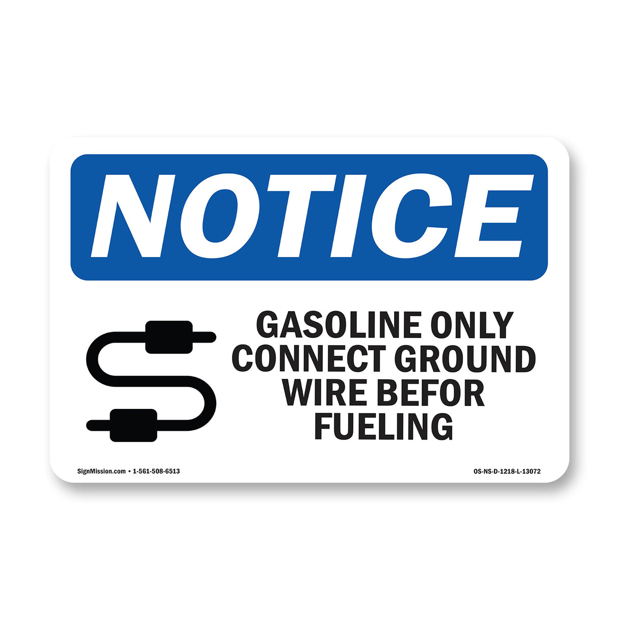 Gasoline Only Connect Ground