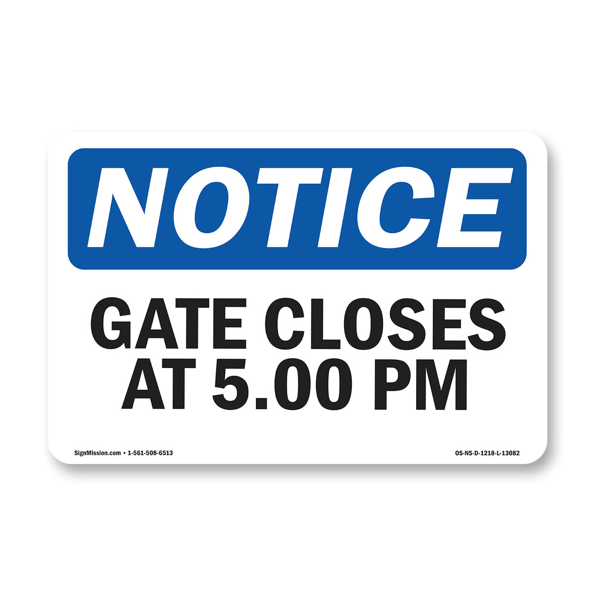 Gate Closes At 5 00 PM