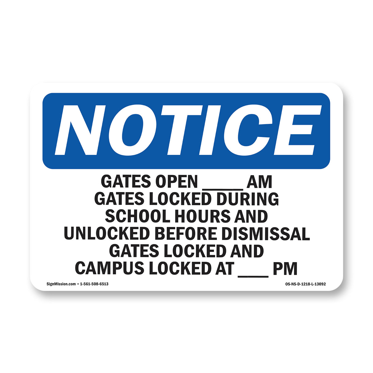 Gates Open ____ Am Gates Locked During School