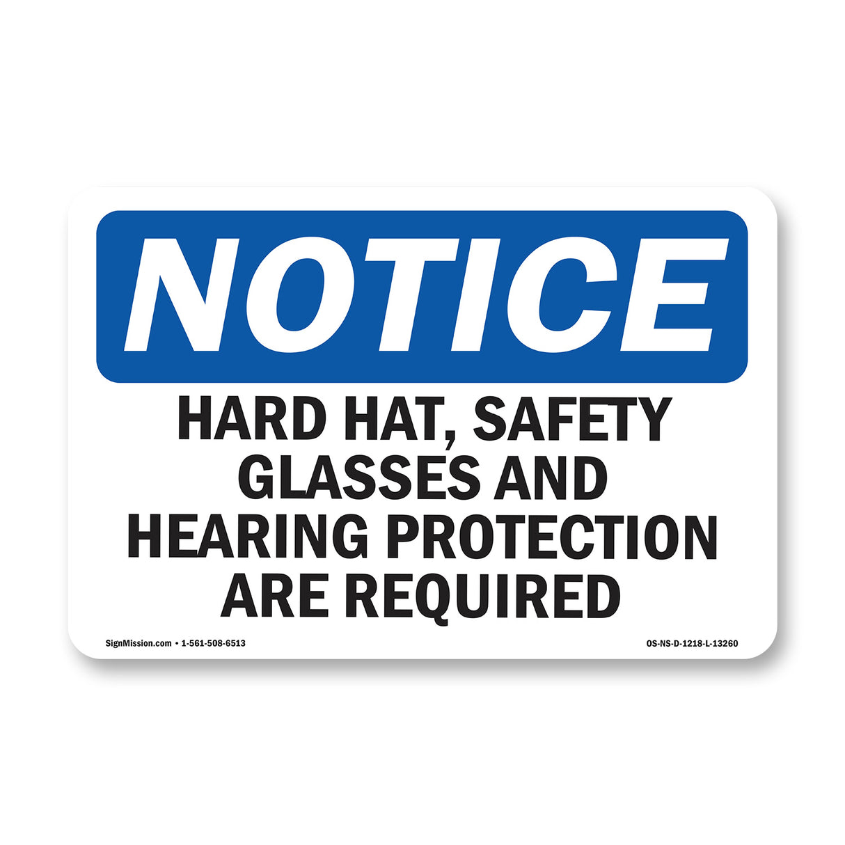 Hard Hat, Safety Glasses And Hearing Protection
