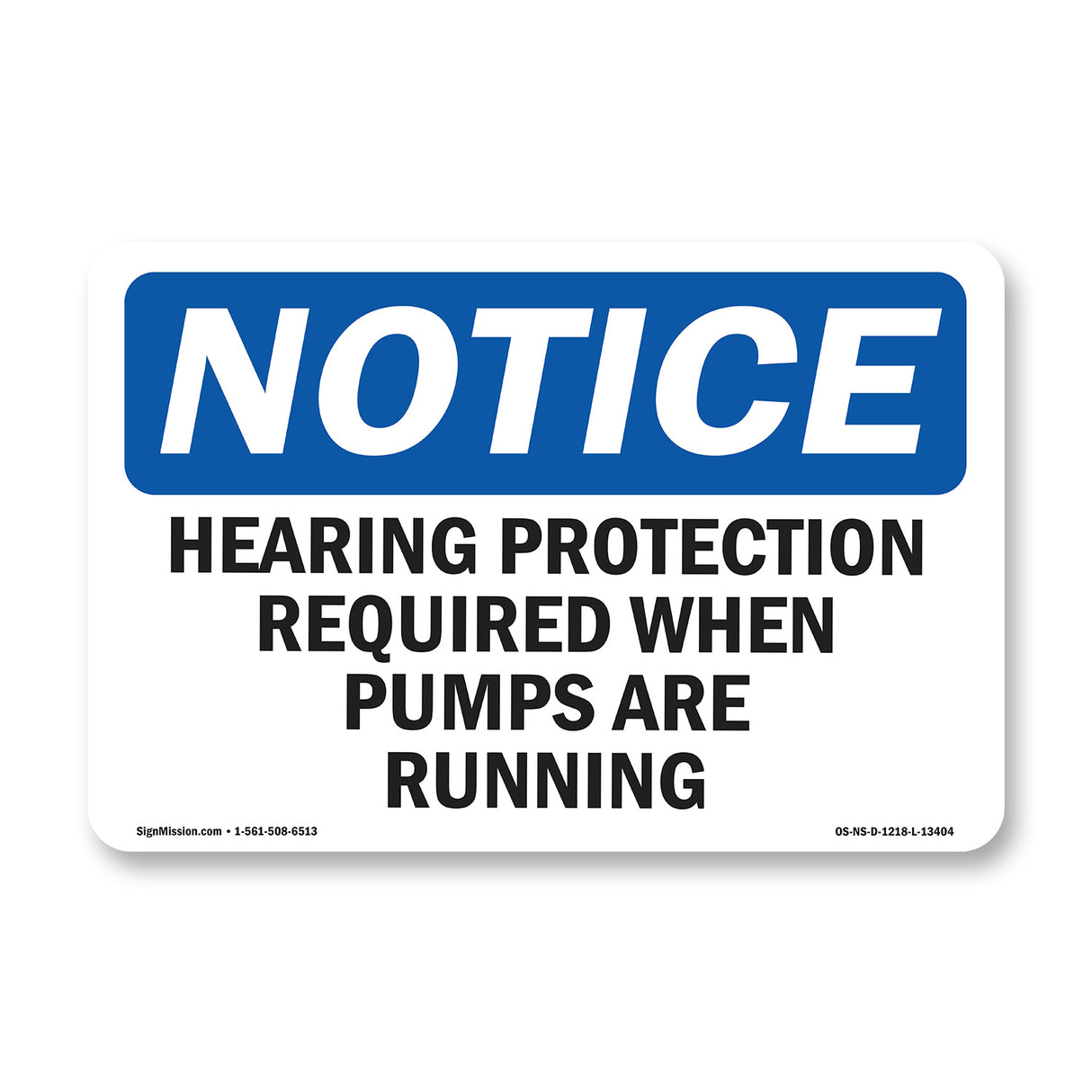 Hearing Protection Required When Pumps Are Running