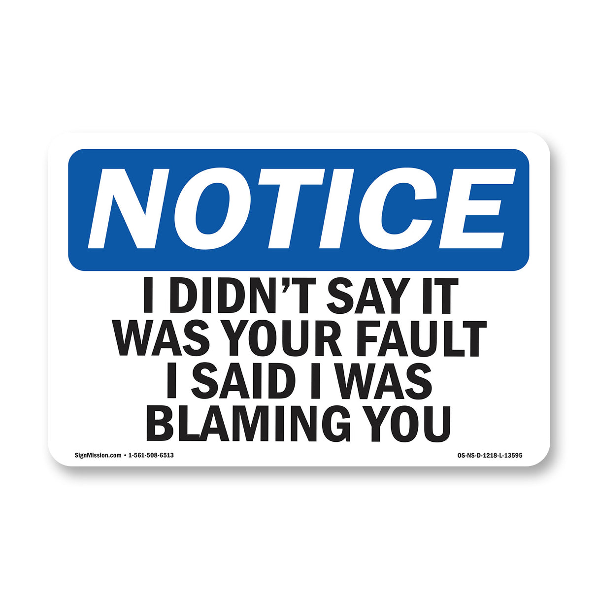 I Didn't Say It Was Your Fault I Said I