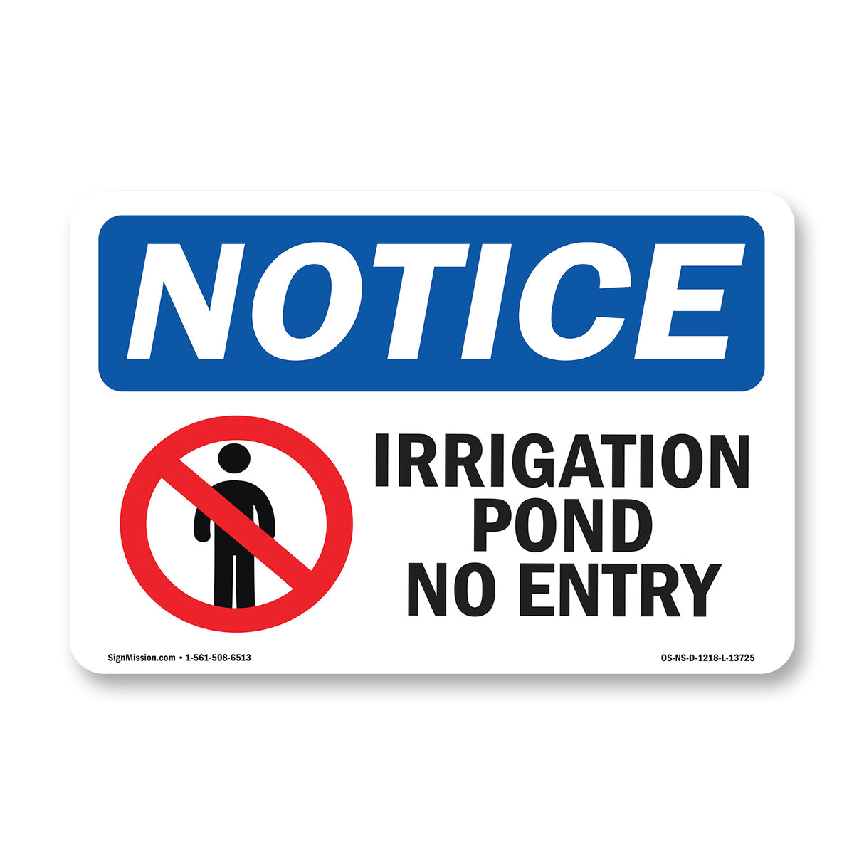 Irrigation Pond No Entry