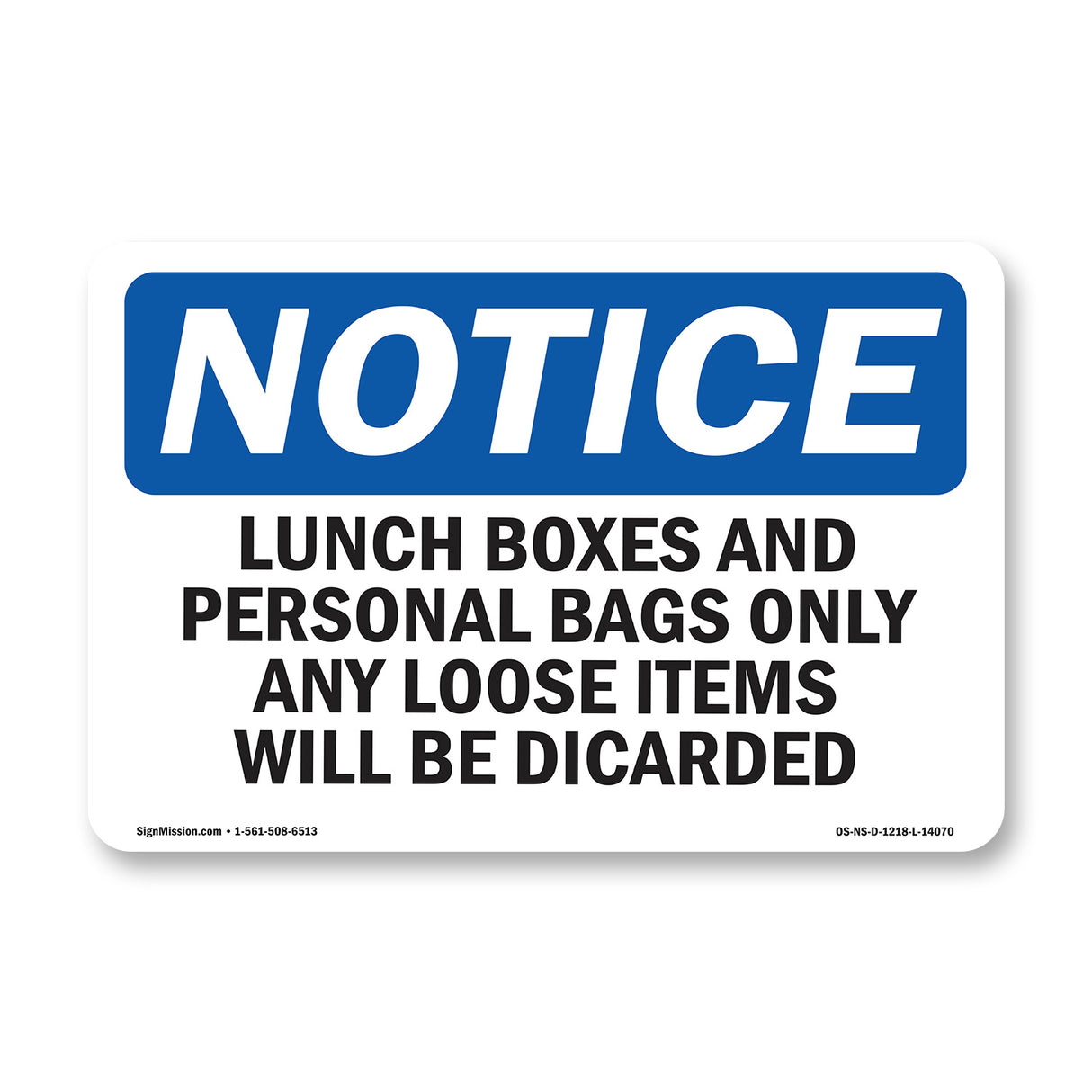 Lunch Boxes And Personal Bags Only Any Loose