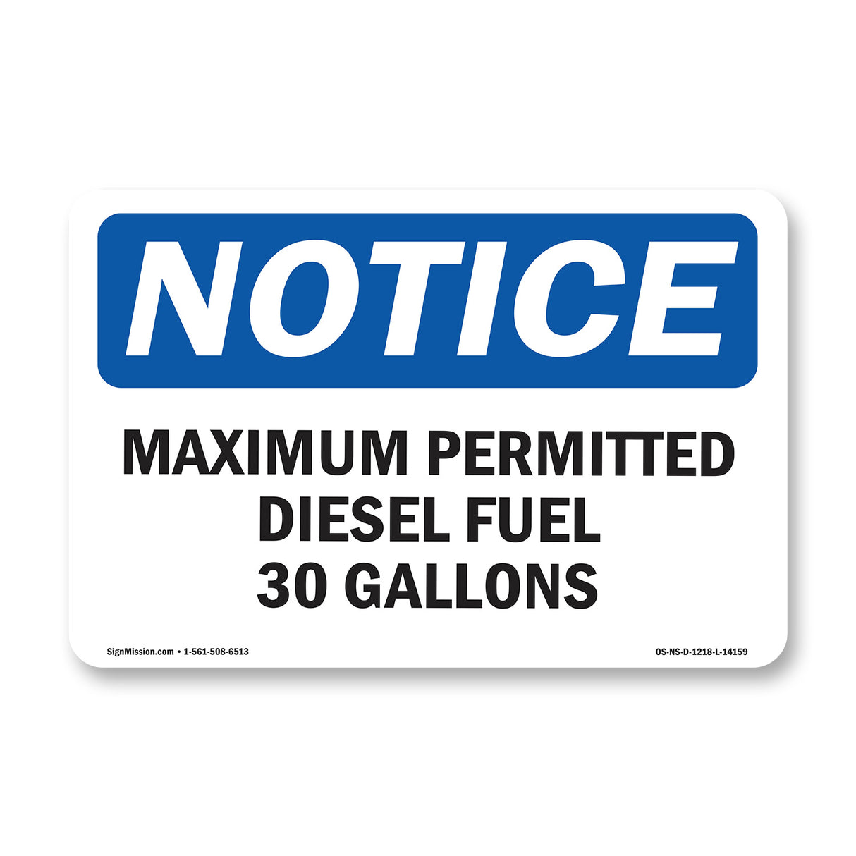 Maximum Permitted Diesel Fuel 30 Gallons