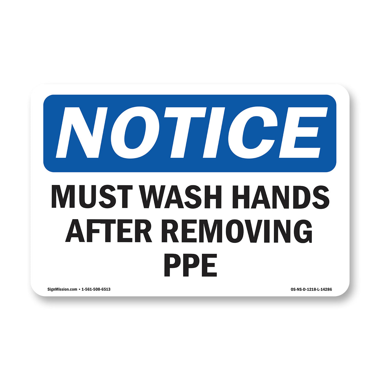 Must Wash Hands After Removing Ppe
