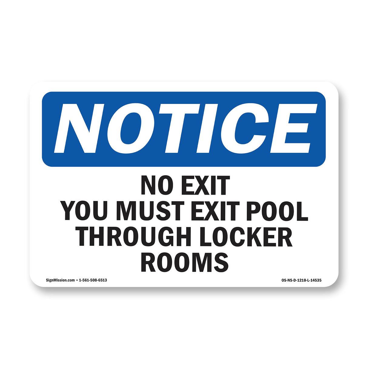 No Exit You Must Exit Pool Through Locker Rooms