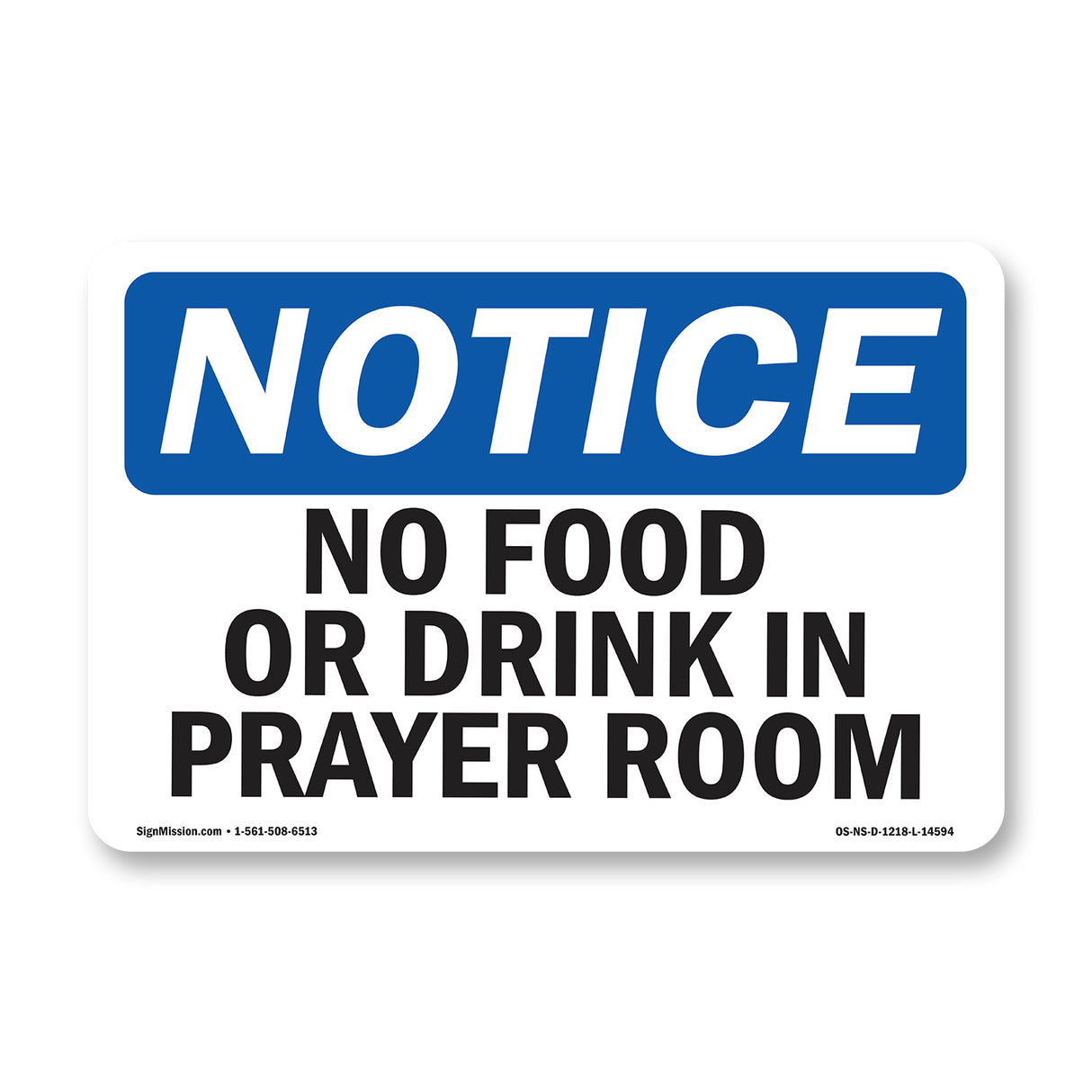No Food Or Drink In Prayer Room