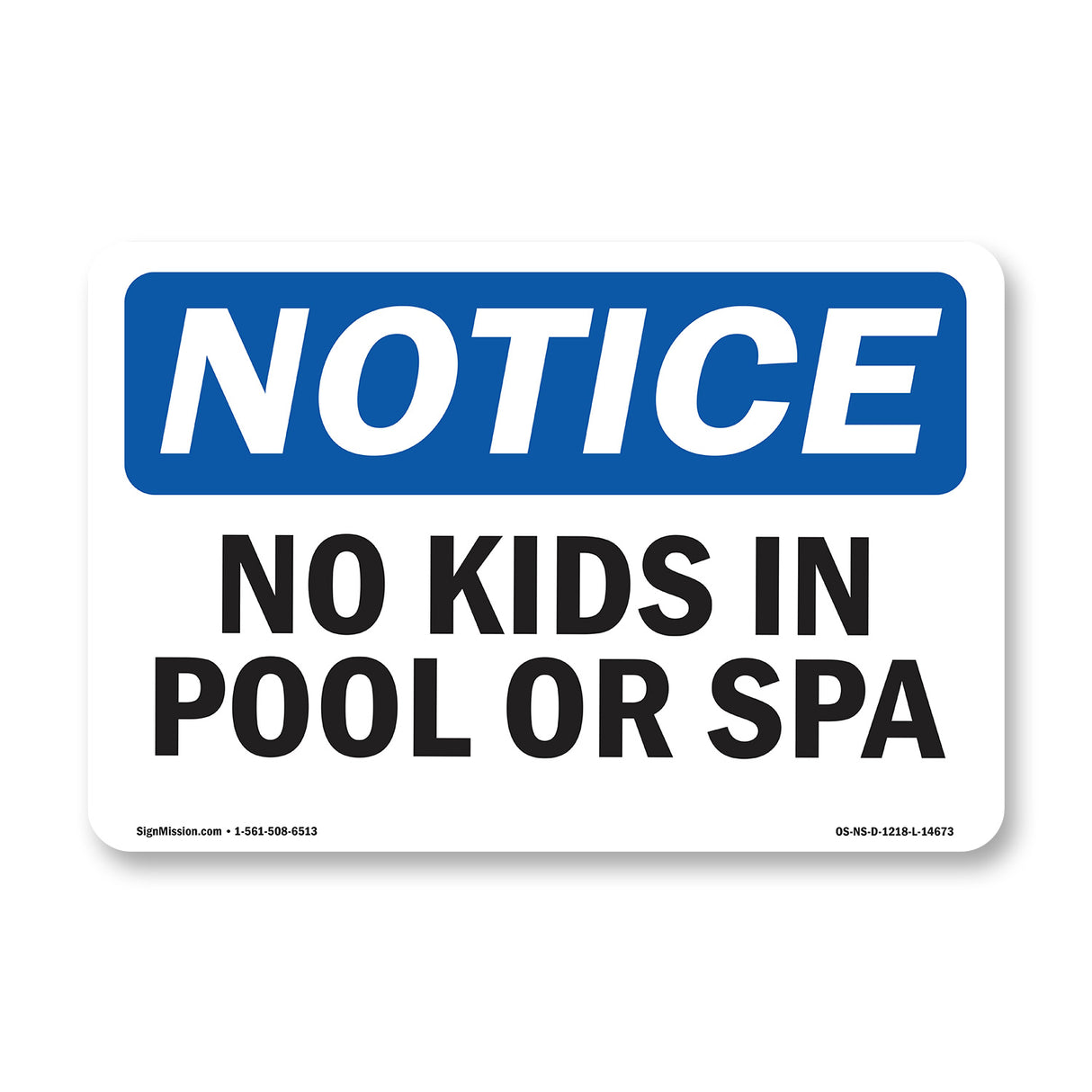 No Kids In Pool Or Spa