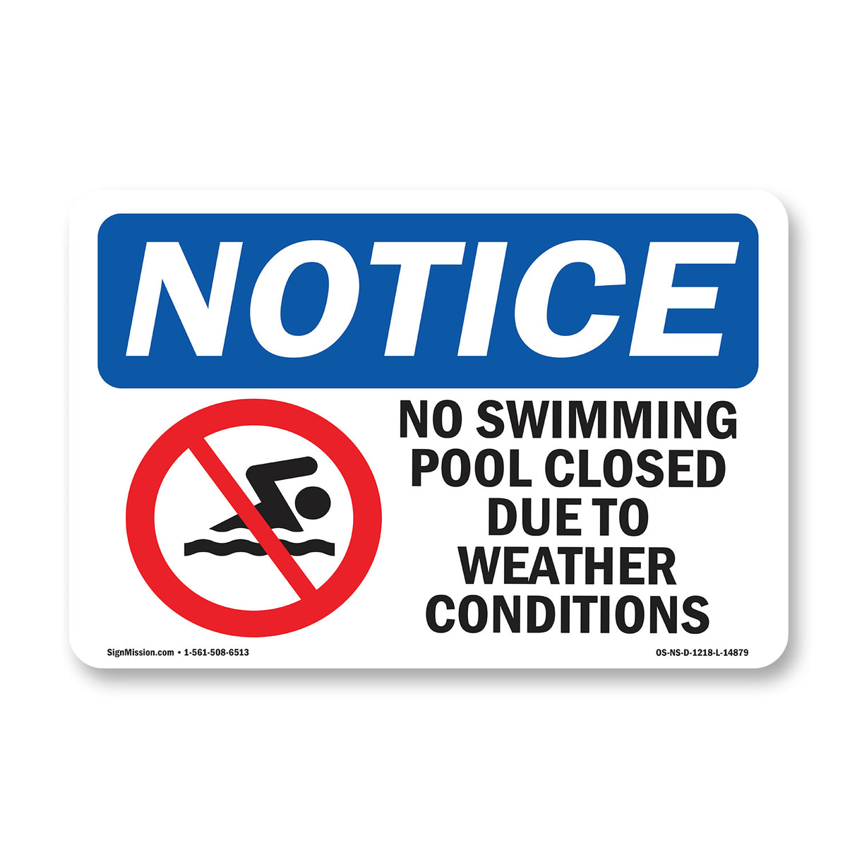 No Swimming Pool Closed Due