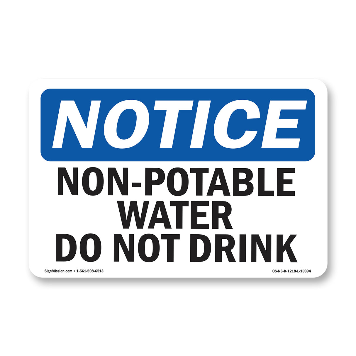 Non-Potable Water Not For Drinking