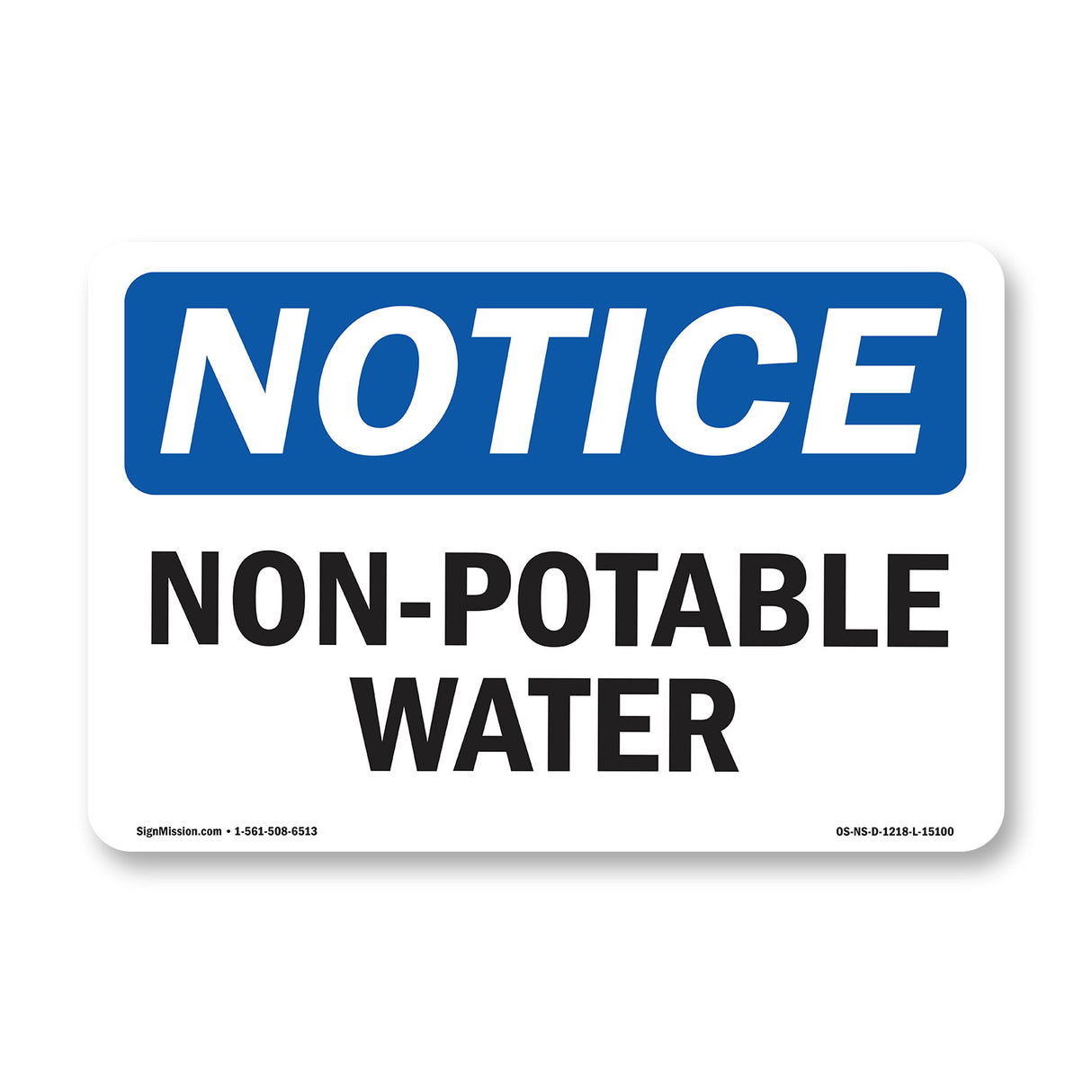 Non-Potable Water Sign