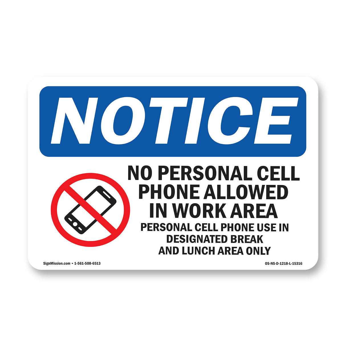 No Personal Cell Phones