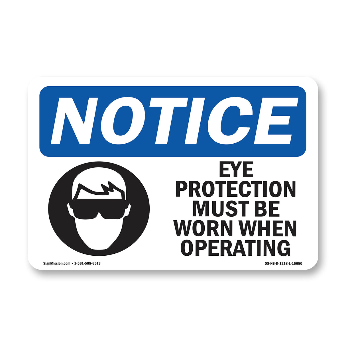 NOTICE Eye Protection Must Be Worn When Grinding