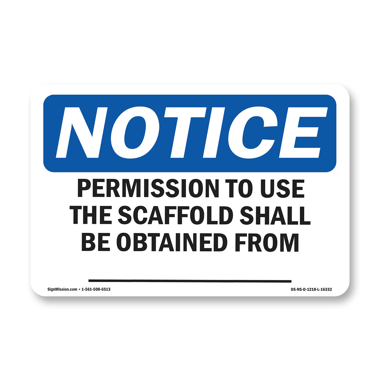 NOTICE Permission To Use The Scaffold Obtained from