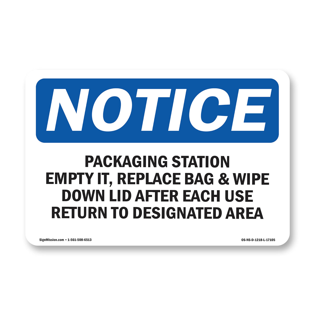Packaging Station Empty It, Replace Bag