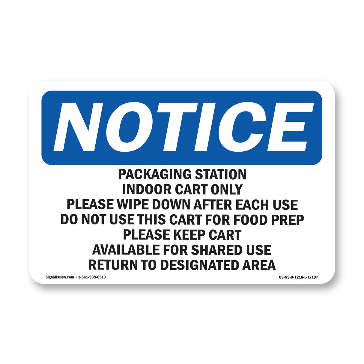 Packaging Station Indoor Cart Only Please