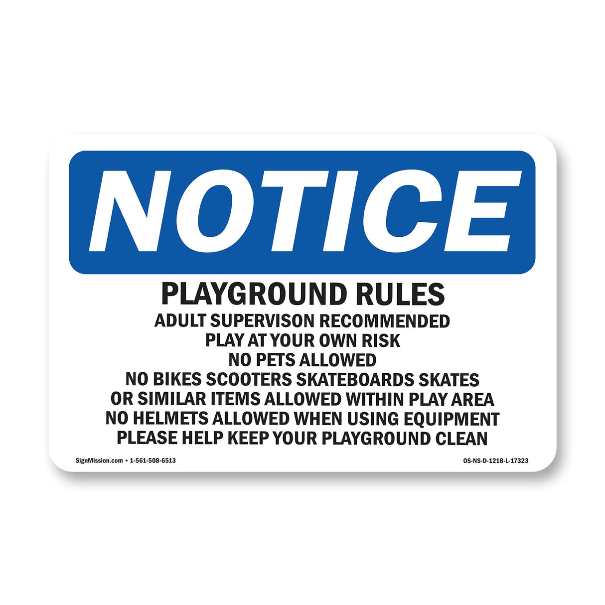 Playground Rules Adult Supervision Recommended