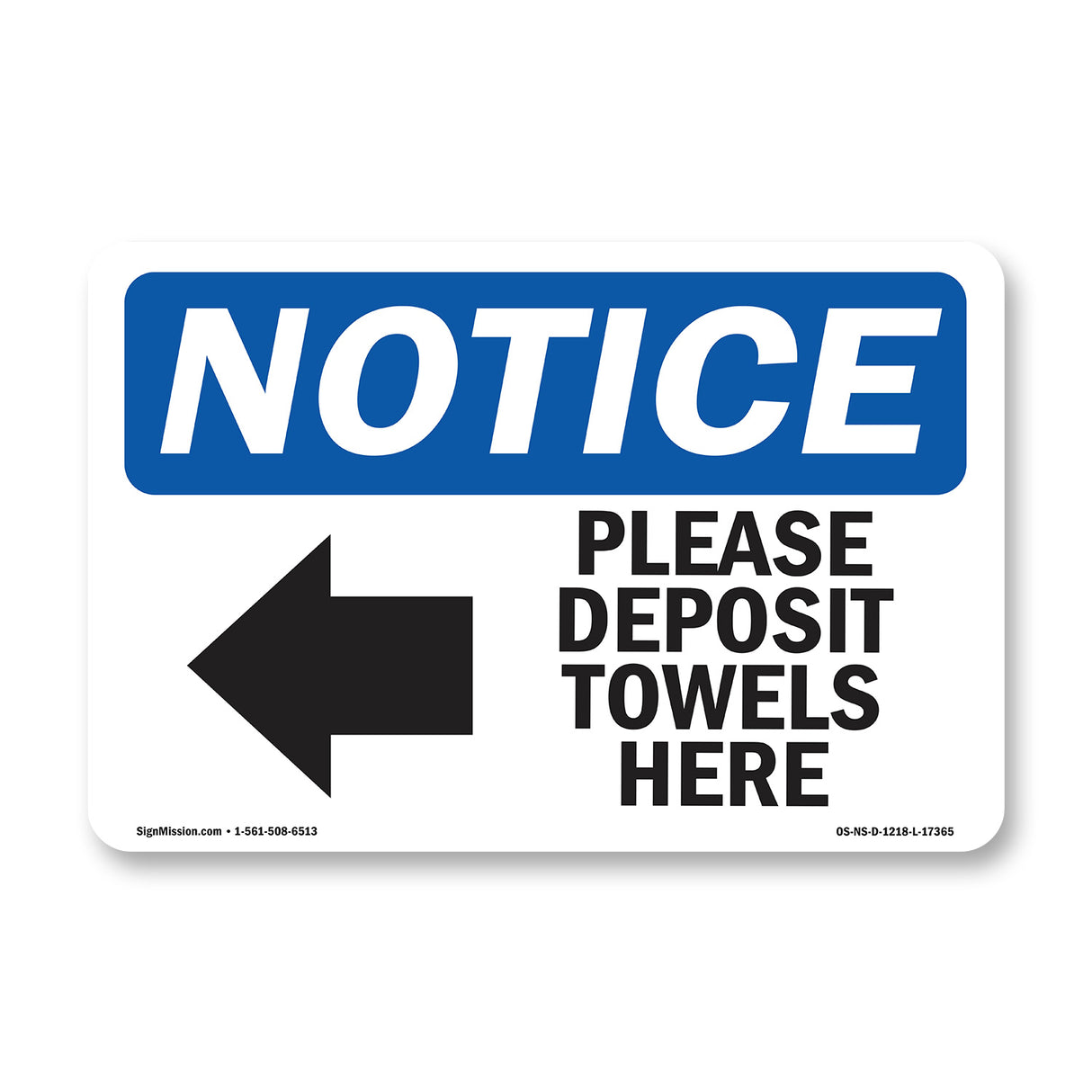 Please Deposit Towels Here [Left