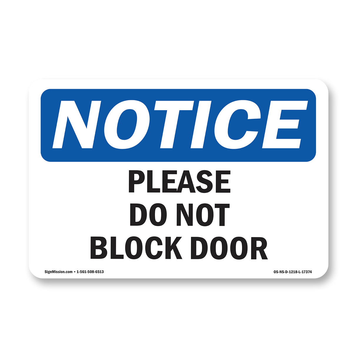Please Do Not Block Door