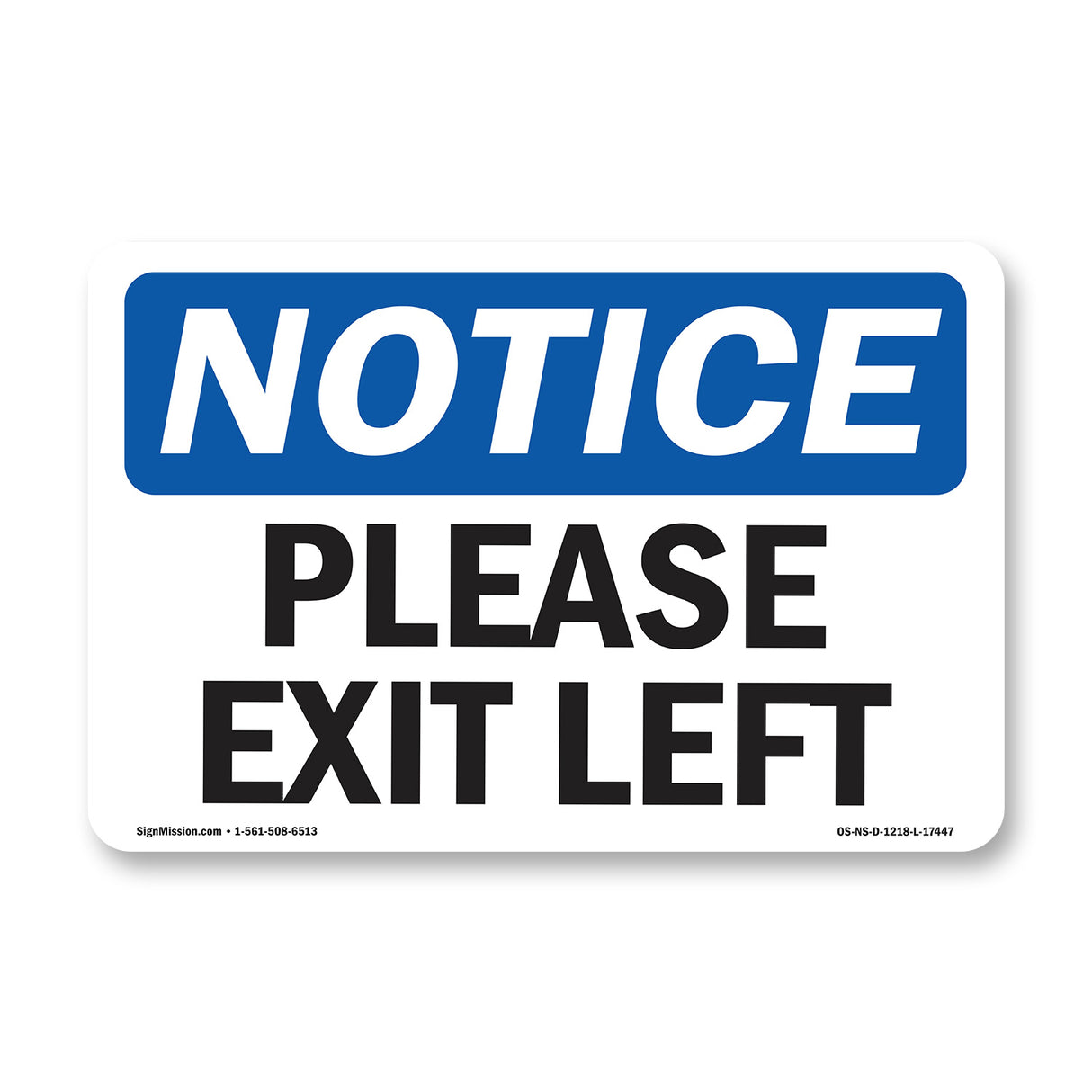 Please Exit Left