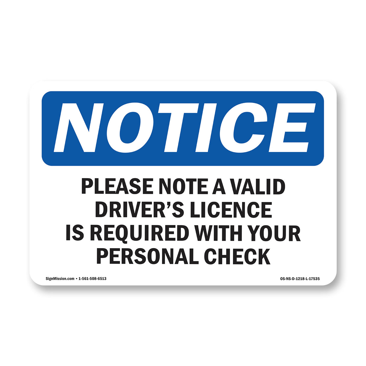 Please Note A Valid Driver's License Is