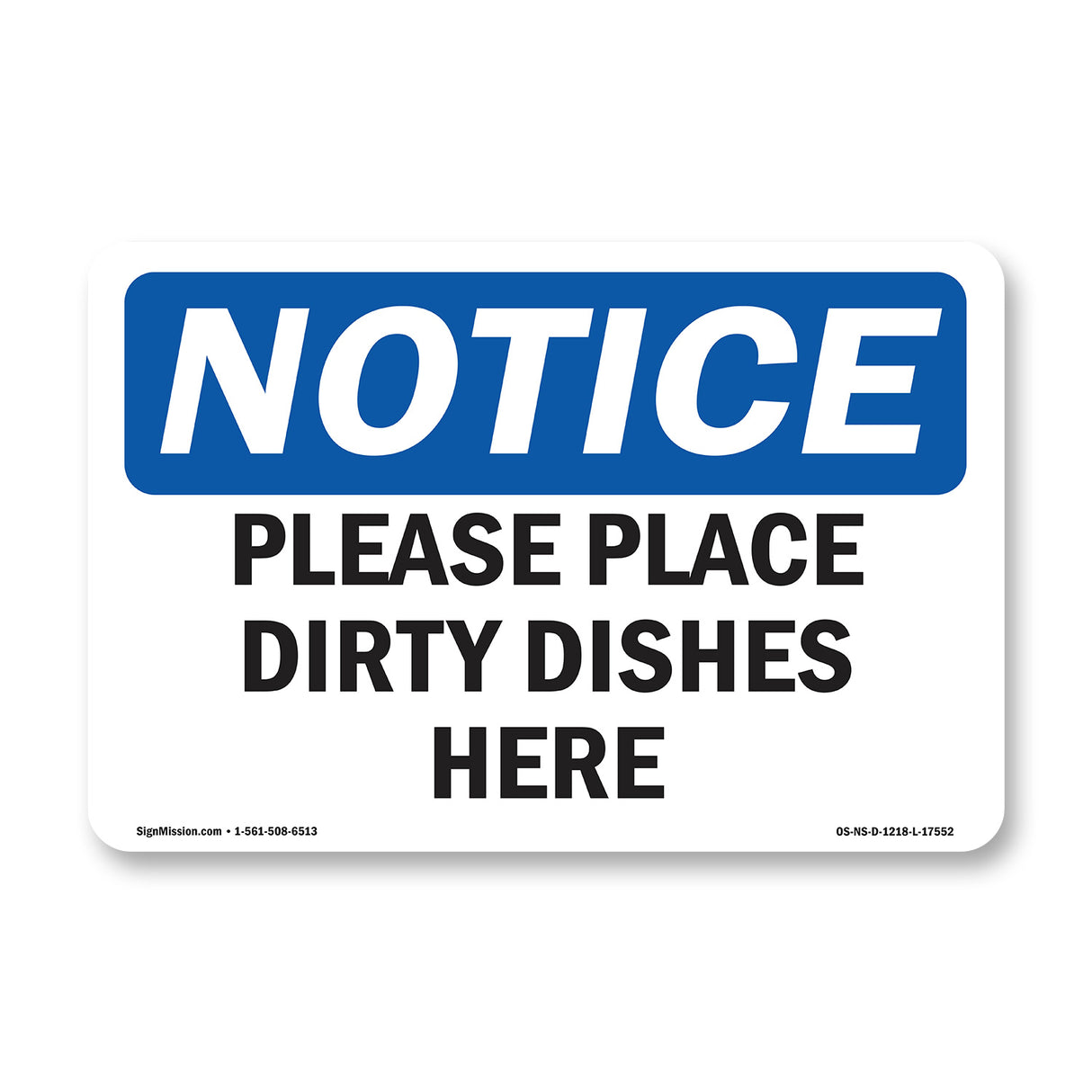 Please Place Dirty Dishes Here