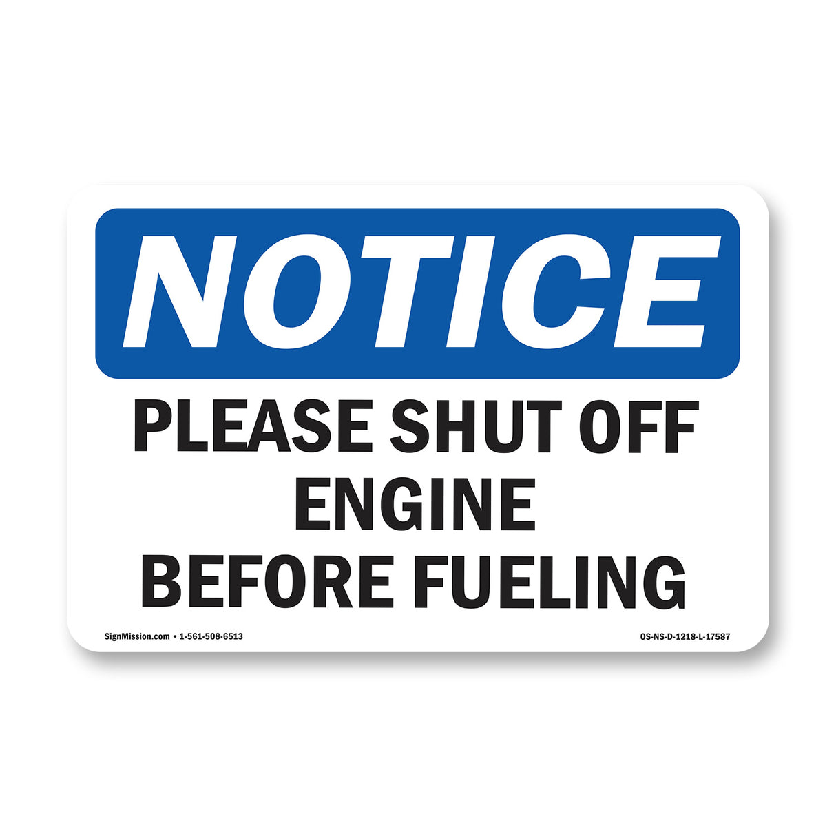 Please Shut Off Engine Before Fueling