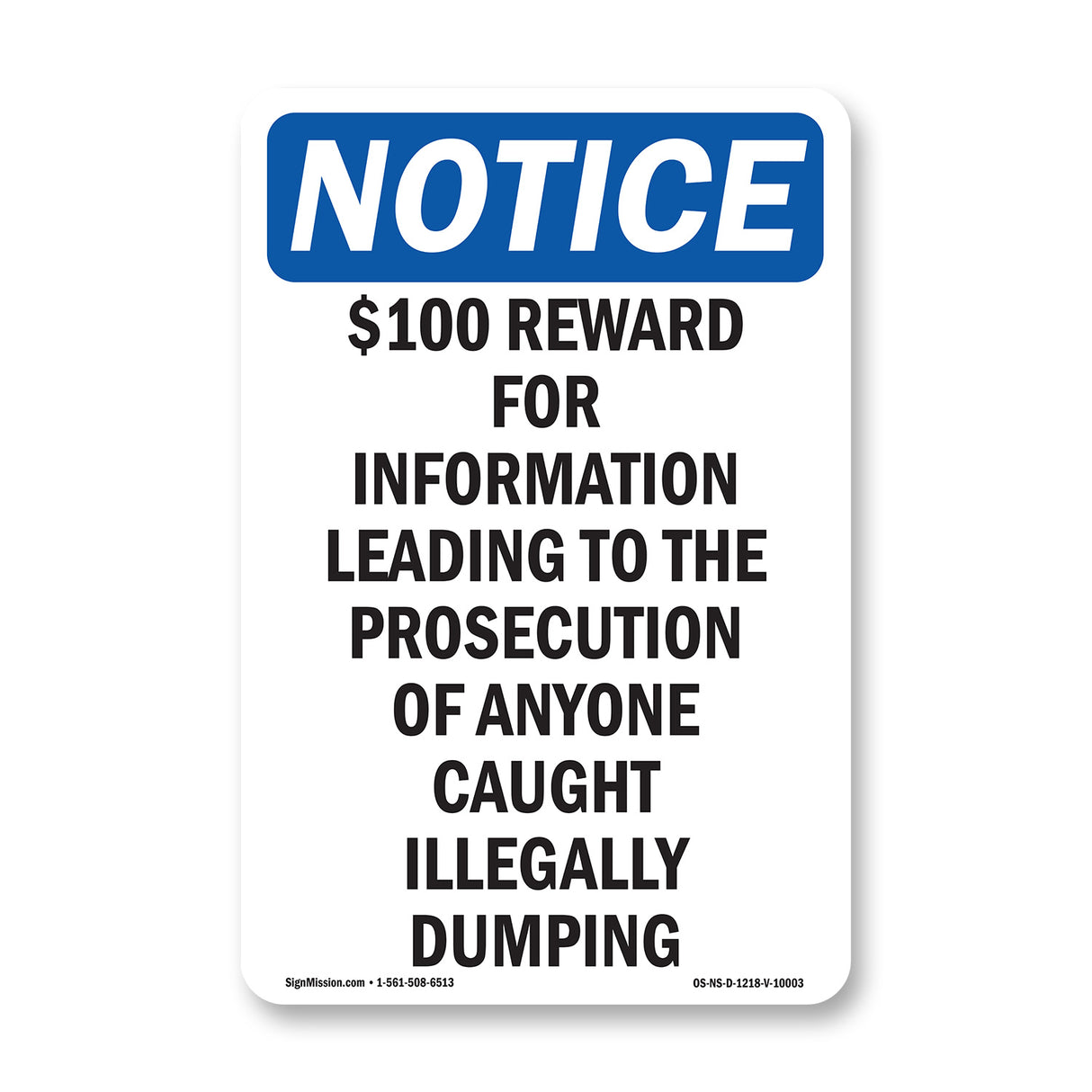 $100 Reward For Information Leading