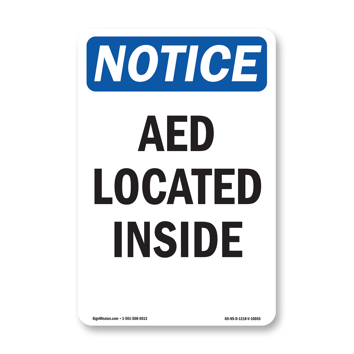 AED Located Inside Sign