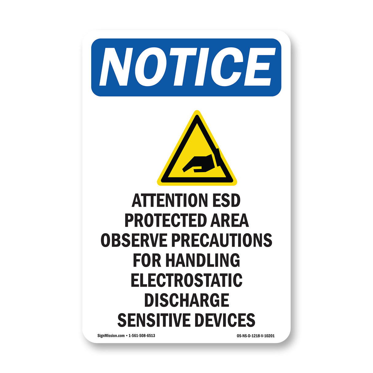 Attention ESD Protected Area