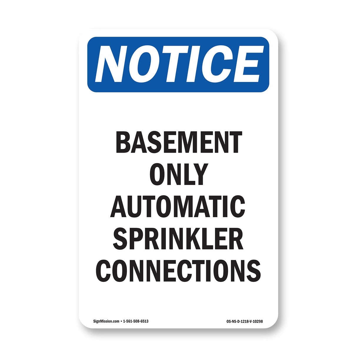 Basement Only Automatic Sprinkler Connections