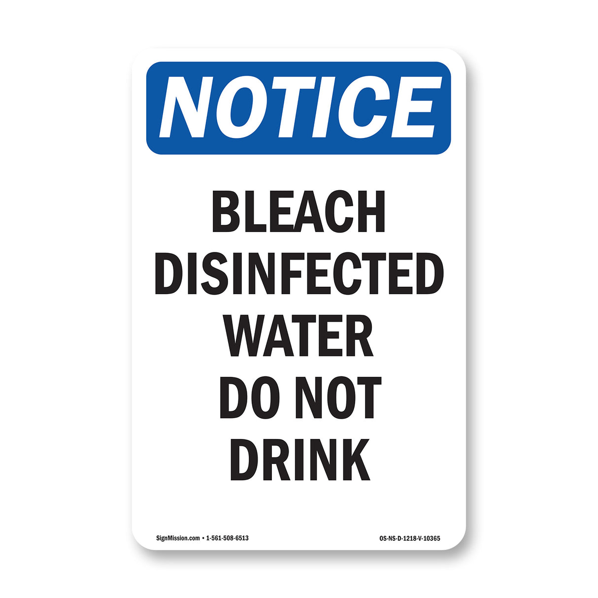 Bleach Disinfected Water Do Not Drink