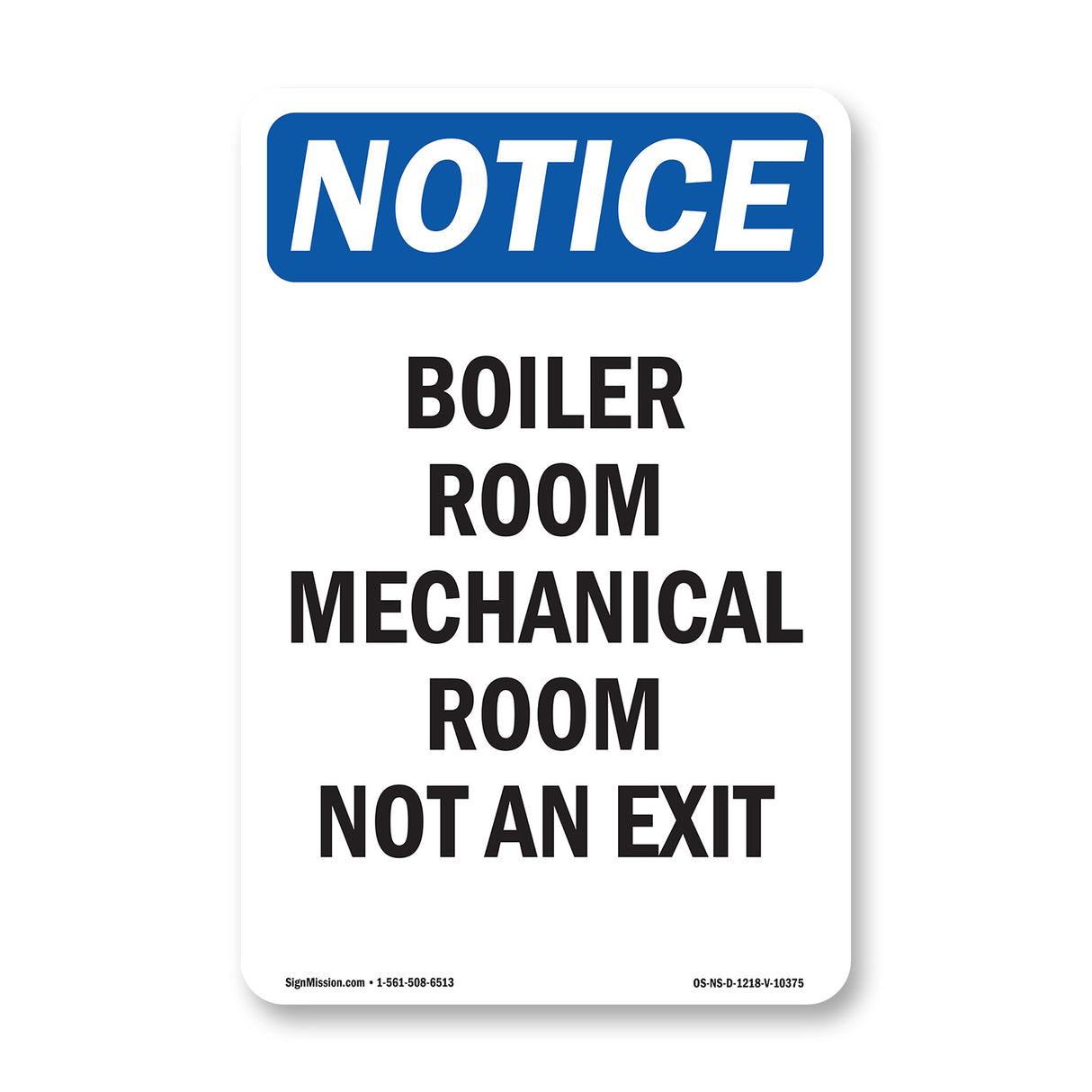 Boiler Room Mechanical Room Not An Exit Sign