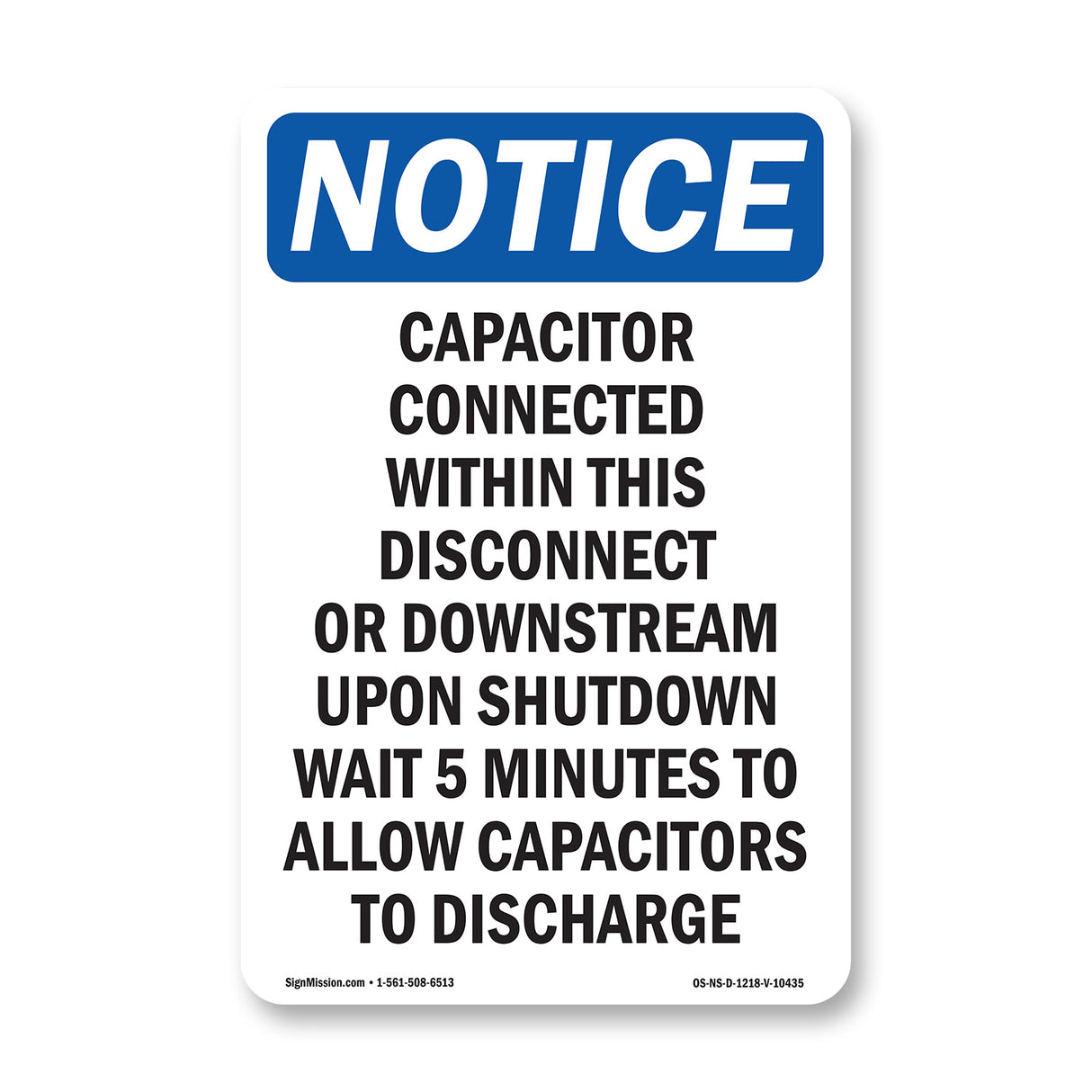 Capacitor Connected Within This Disconnect Sign