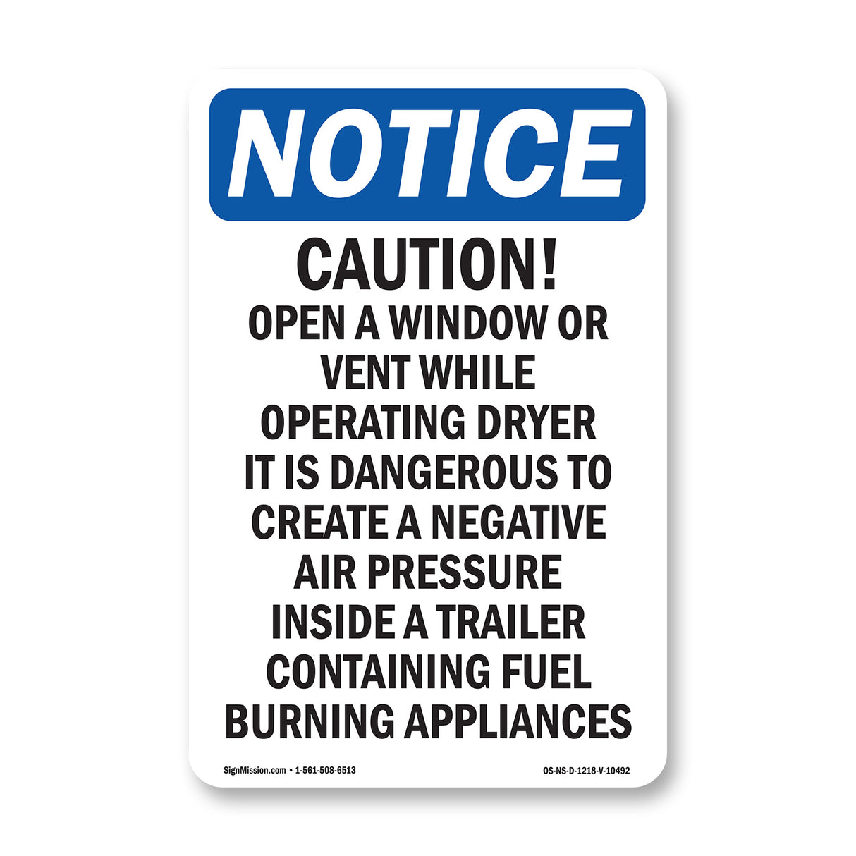 Caution Open A Window Or Vent