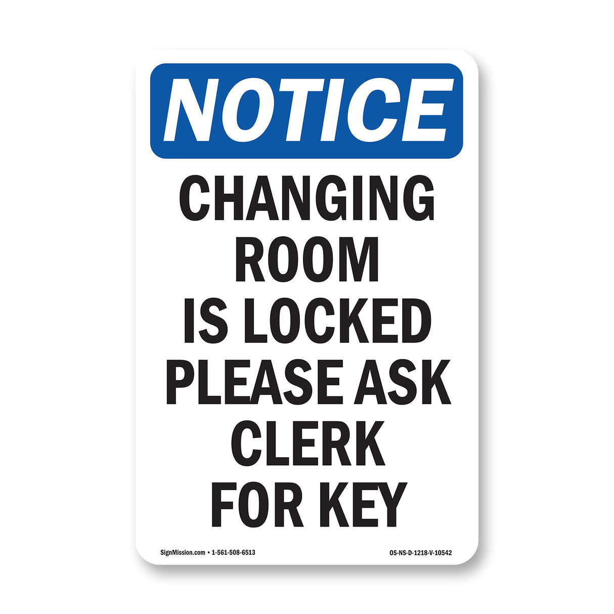 Changing Room Is Locked Please Ask Clerk For Key