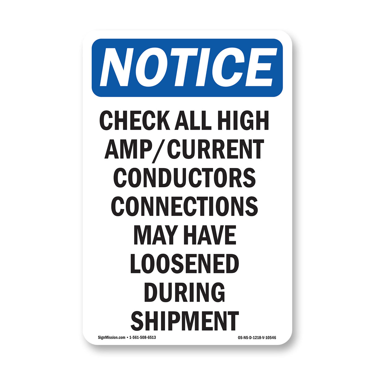 Check All High Amp Current Conductor Connections