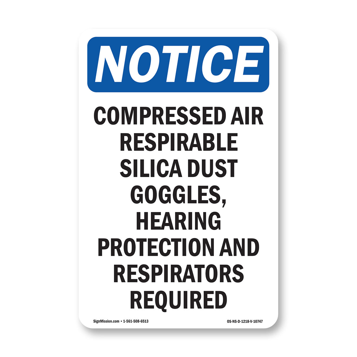 Compressed Air Respirable Silica Dust Goggles,