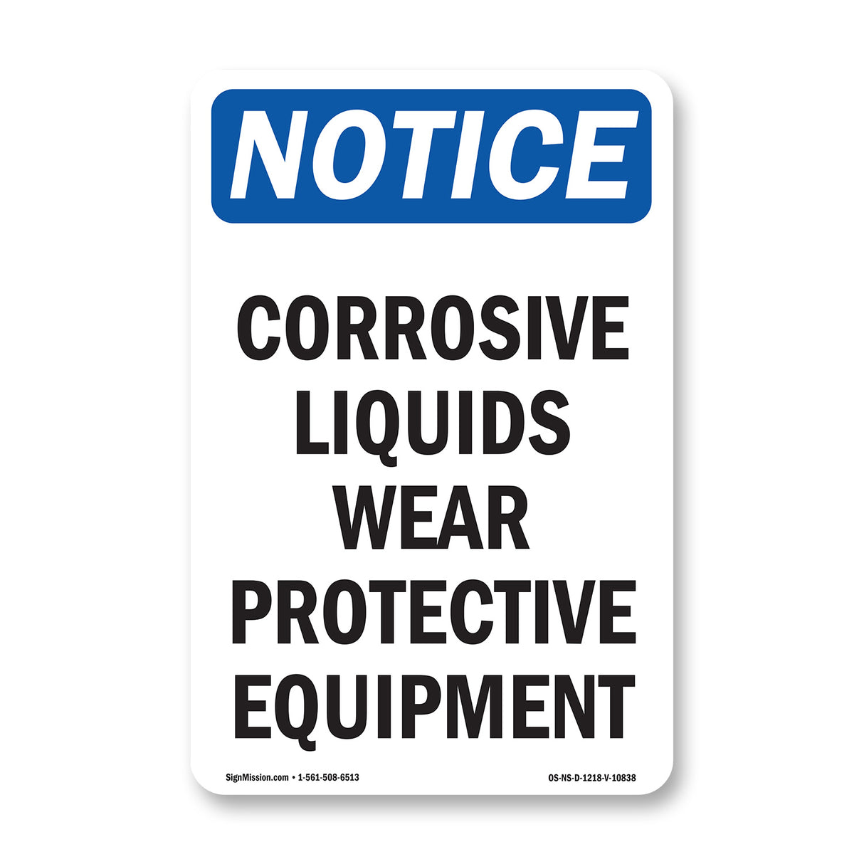 Corrosive Liquids Wear Protective Equipment