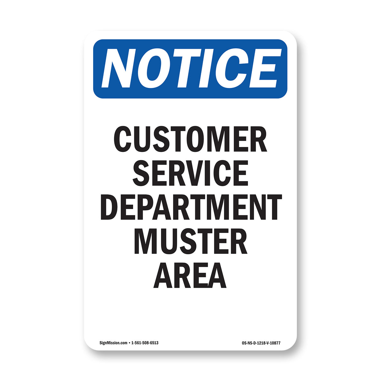 Customer Service Department Muster Area