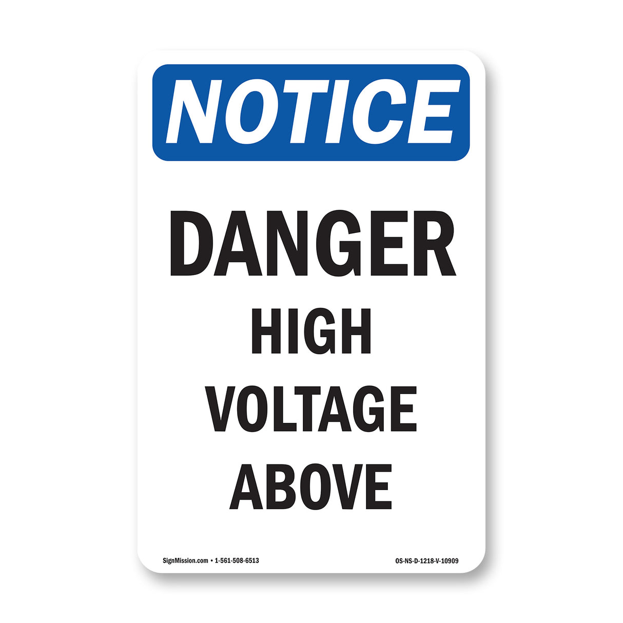 Danger High Voltage Above