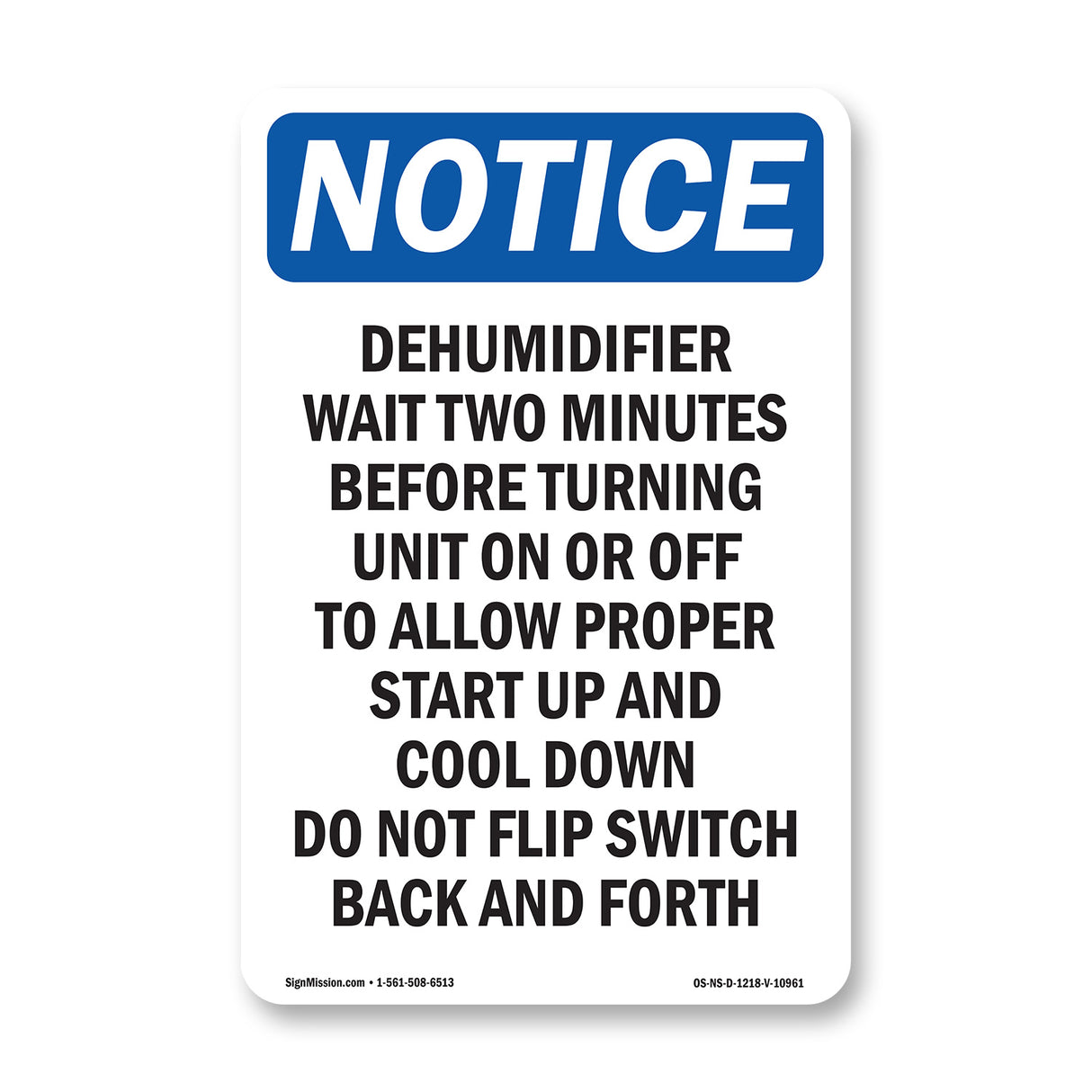 Dehumidifier Wait Two Minutes Before Turning