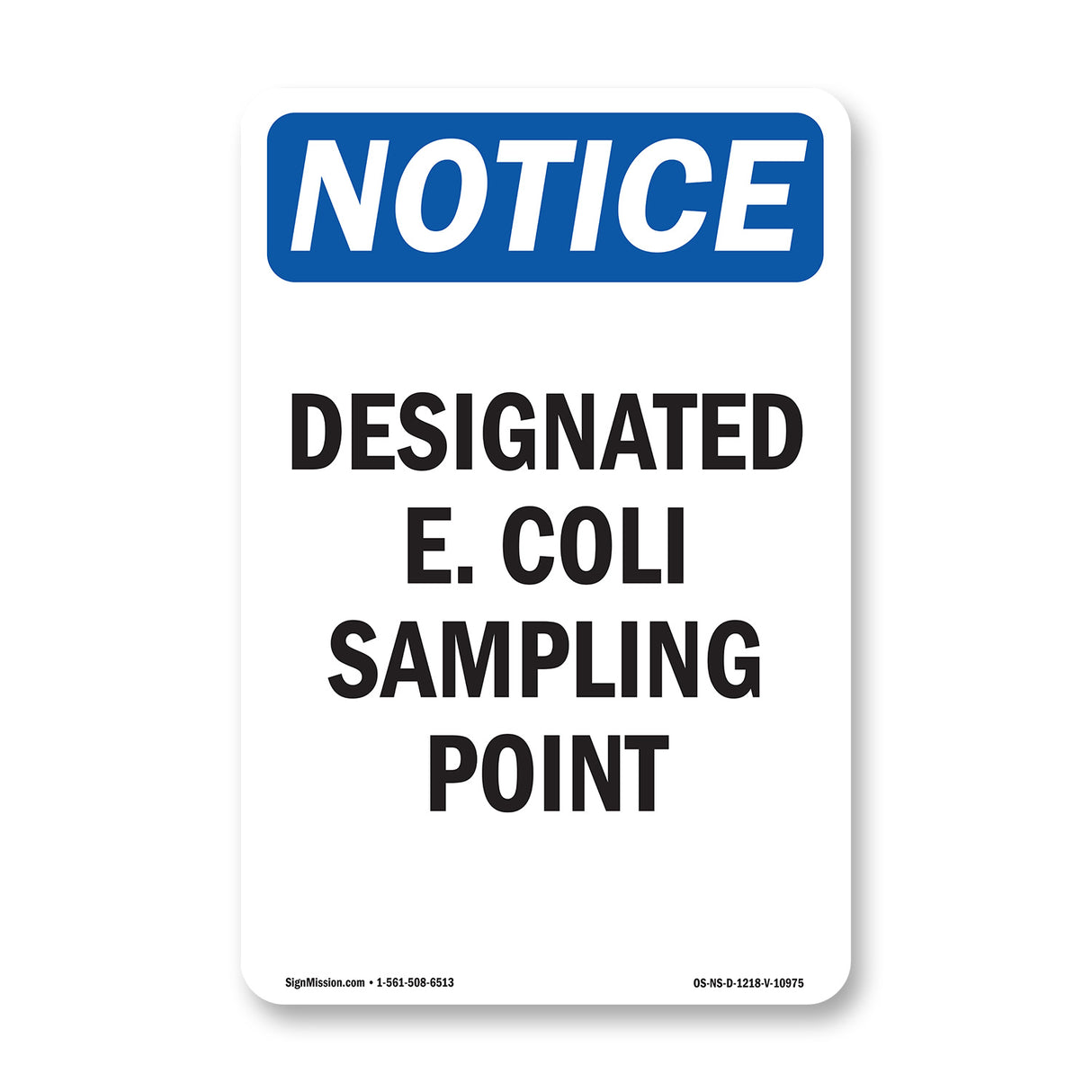 Designated E. Coli Sampling Point