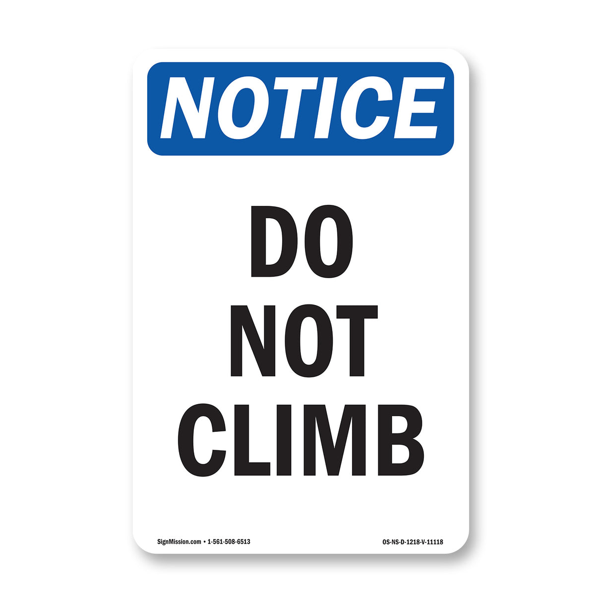 Do Not Climb Sign
