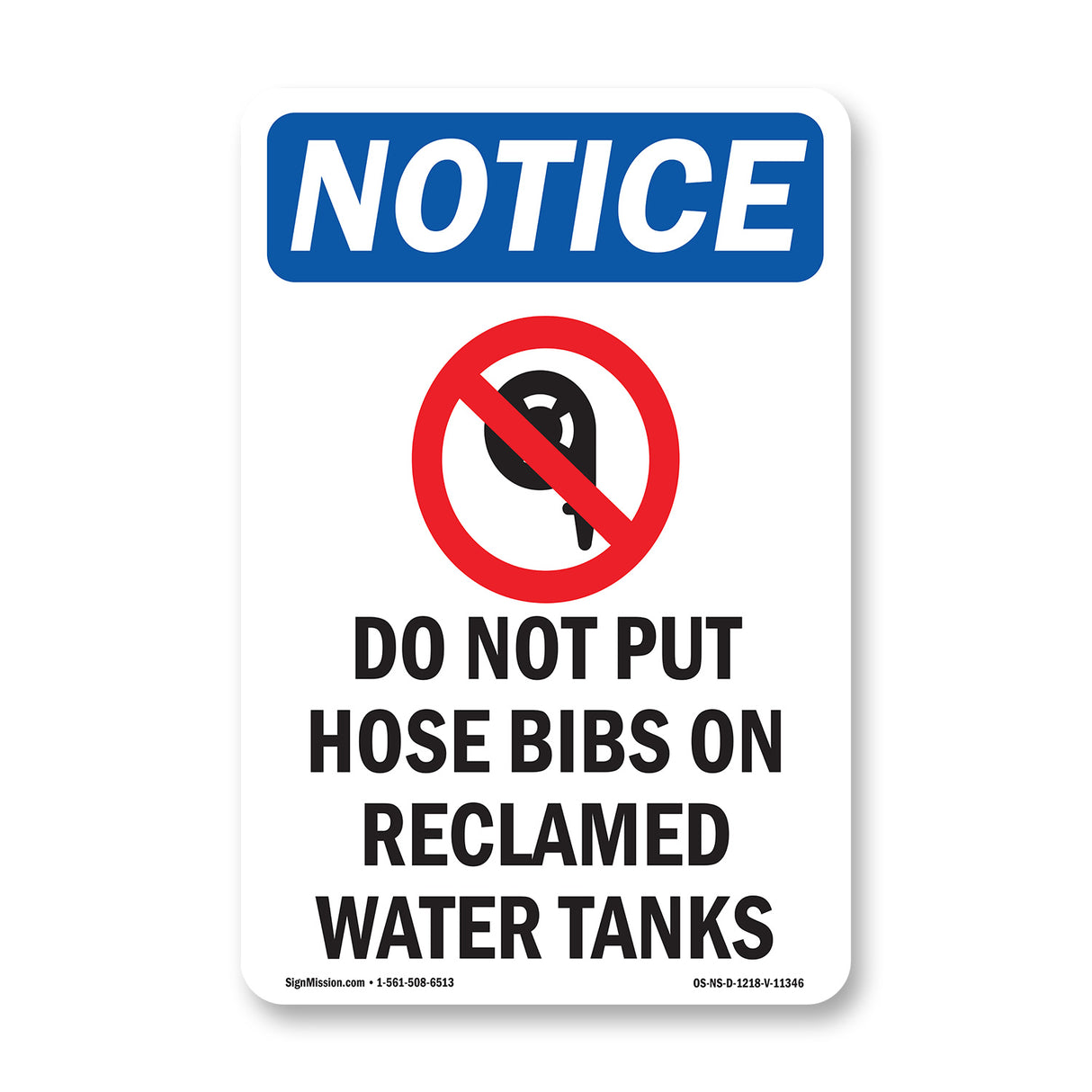 Do Not Put Hose Bibs On Reclaimed