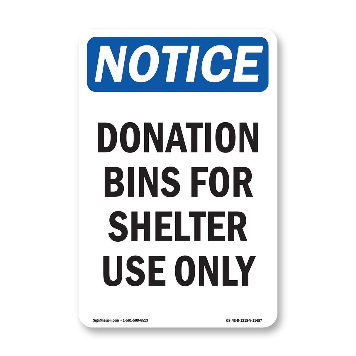Donation Bins For Shelter Use Only